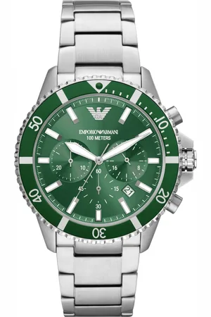 Emporio Armani Diver Heren Horloge Zilverkleurig AR11500