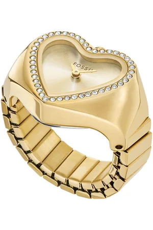Fossil Watch Ring Dames Horloge Goudkleurig ES5407
