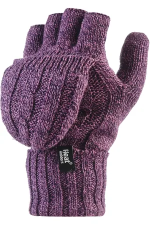 Heat Holders Gebreide thermo vingerloze converterhandschoenen voor dames