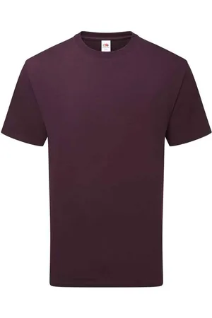 Fruit Of The Loom Katoenen uniseks T-shirt voor volwassenen (Donkere Pruim)