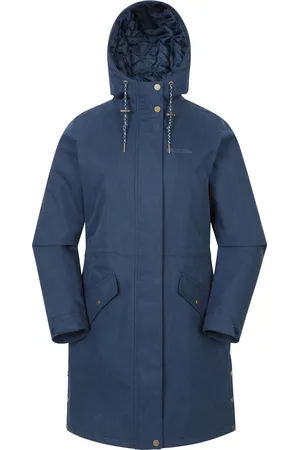 Mountain Warehouse Dames/dames Polperro lichtgewicht gewatteerde waterdichte jas (Marine)