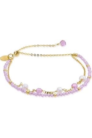 Luxenter 925 Sterling zilveren armband met kristal afgewerkt in 18K geel goud - Rius