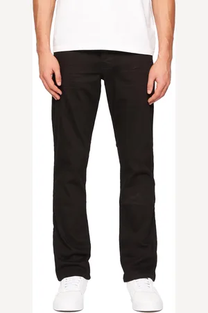 Crosshatch Heren Denim Jeans met print (Massief zwart)