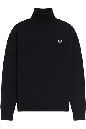 Fred Perry Zwarte Rollhals Trui