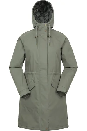 Mountain Warehouse Dames/dames Polperro lichtgewicht gewatteerde waterdichte jas ( Groen)