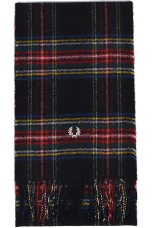 Fred Perry Zwarte Stewart tartan sjaal