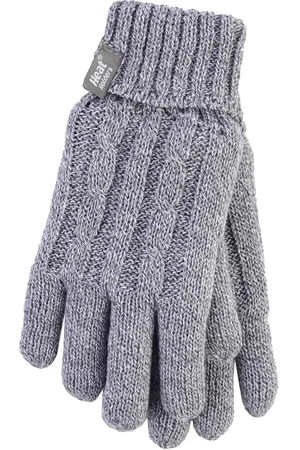 Heat Holders Thermische handschoenen met fleecevoering voor dames - Lichtgrijs