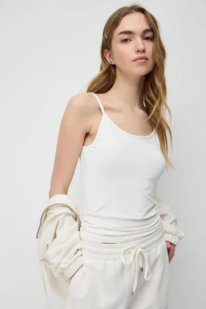 No Matter What Apparel Slanke Witte Tanktop