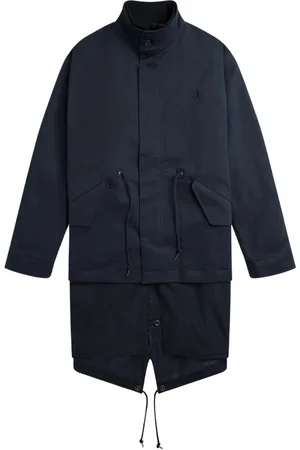 Fred Perry Dubbellaags gearceerd marineblauw jack