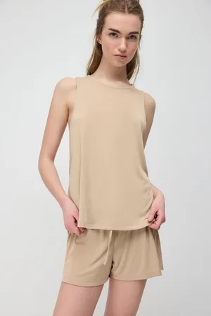 No Matter What Apparel Modale Kruisrug Lange Tank Top