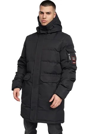 Crosshatch Heren Milwaka lange gewatteerde jas