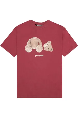 Palm Angels Kill The Bear-logo bordeaux T-shirt
