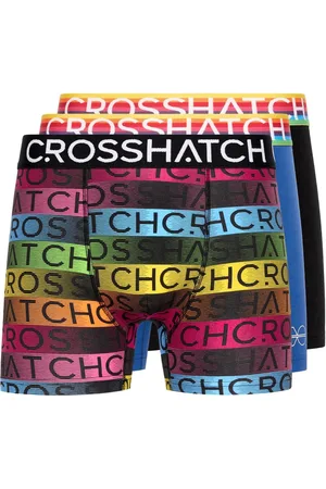 Crosshatch Heren Rainbow Mix Boxershorts (Set van 3)