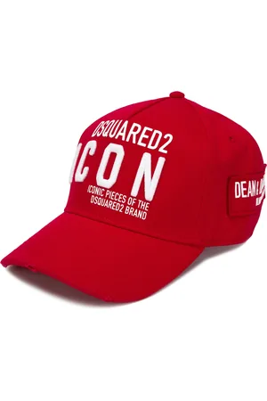 Dsquared2 ICON geborduurde baseballpet in rood
