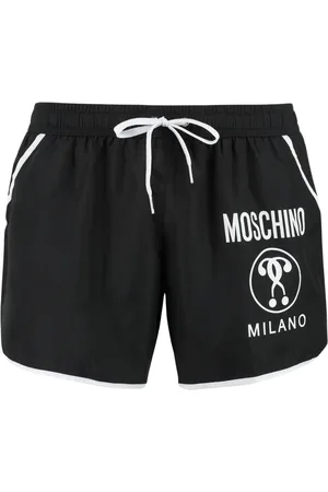 Moschino Milano logo zwarte korte zwemshort