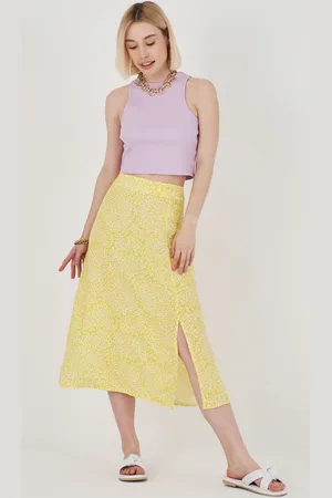 HERITA Midi-rok met splitdetail