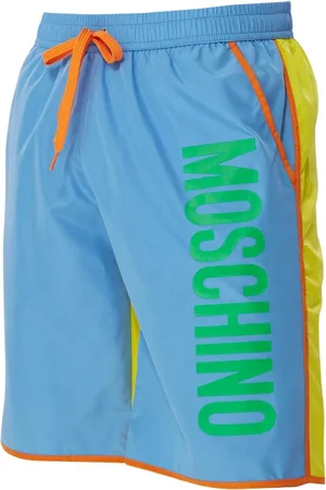 Moschino Kleurblok blauwe zwemshort