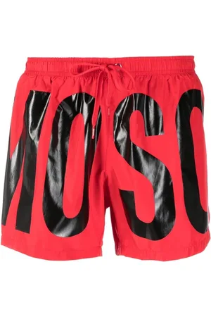 Moschino Merkprint logo rode korte zwemshort