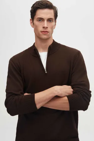 DS DAMAT Ds Damat Slim Fit Half-Zip Gebreide Trui