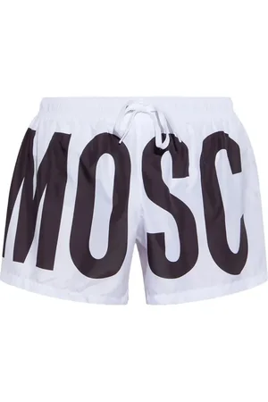 Moschino Merkprint logo witte korte zwemshort