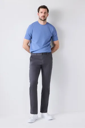 DS DAMAT Ds Damat Slim Fit Getextureerd Zij-Elastisch Rekbare Chino Broek met Zijzakken