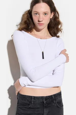 No Matter What Apparel Blauw Rugloze Crop Top