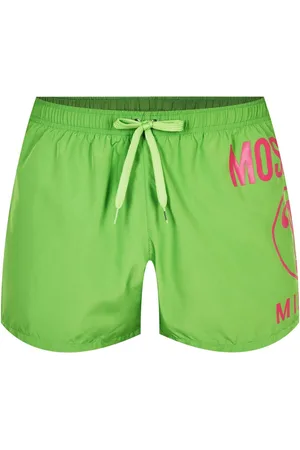 Moschino Grote Milano logo groene korte zwemshort