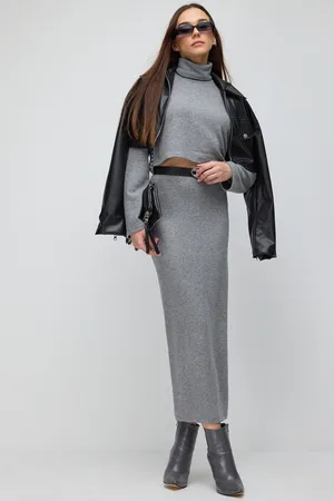 No Matter What Apparel Zachte Gebreide Midi Rok