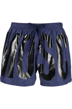 Moschino Merkprint logo marineblauwe korte zwemshort