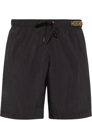 Moschino Metalen logo zwarte lange zwemshort