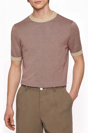 HUGO BOSS Heren T-Teo Korte Mouw Sweater in