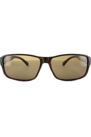 Polaroid Suncovers rechthoek dames donkere havana bruine gepolariseerde zonnebril