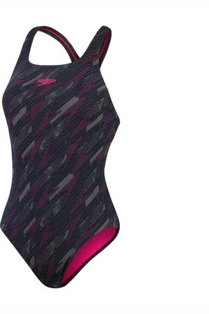 Speedo Damesbadpak Hyperboom Allover Medalist in roze