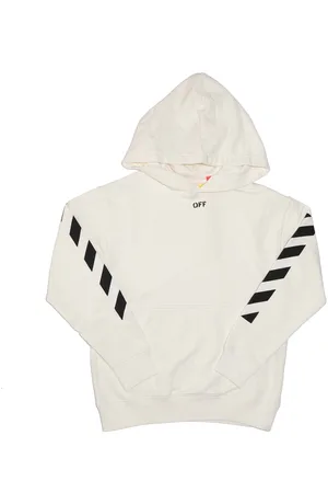 OFF-WHITE Meisjes Off White Juniors Off Stamp Hoodie in Wit Zwart