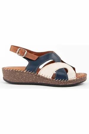 Purapiel Sandalen Met Een Sleehak Leida