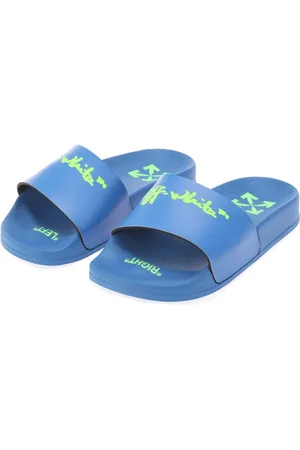 OFF-WHITE Off White zwembadsliders voor jongens in blauwgroen