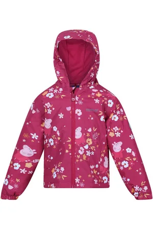 Regatta Kinderen/Kinderen Muddy Puddle Peppa Pig Herfst Gewatteerde Waterdichte Jas (Bessenroze)