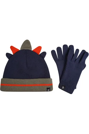 Dare 2B Kinderen/Kinderen Brighten Dinosaurus Muts en Handschoenen Set (Agave groen/Moonlight denim)