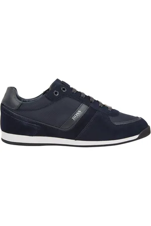 HUGO BOSS Glaze herentrainers in donkerblauw