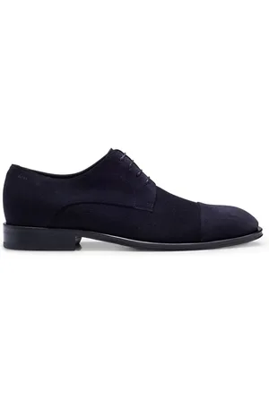 HUGO BOSS Herenschoenen Derrek Derby in donkerblauw