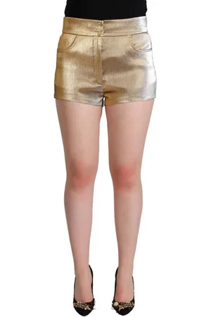 Dolce & Gabbana Metallic Hotpants Met Middelhoge Taille
