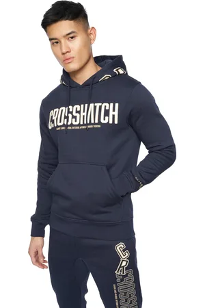 Crosshatch Heren Doddington Hoodie (Marine)