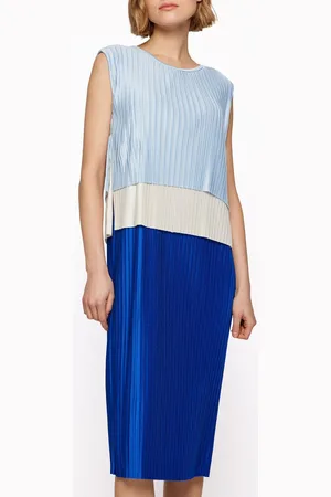 HUGO BOSS Dames Emanis Mouwloze Jurk in Colourblock