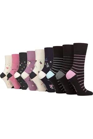 Gentle Grip Dames 9 Pak Bamboe Sokken - SOLRM414237
