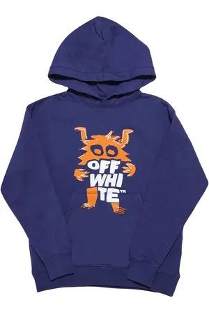 OFF-WHITE Off White Juniors Monster Logo Hoodie in marine oranje voor jongens
