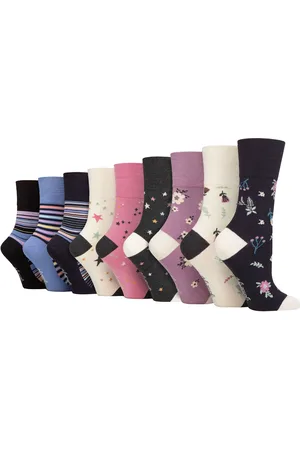 Gentle Grip Dames 9 Pak Bamboe Sokken - SOLRM404142