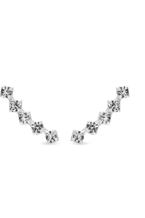 Luxenter Sterling Zilver 925 Oorbellen met Gerhodineerd Briljant Zirkonia - Sias