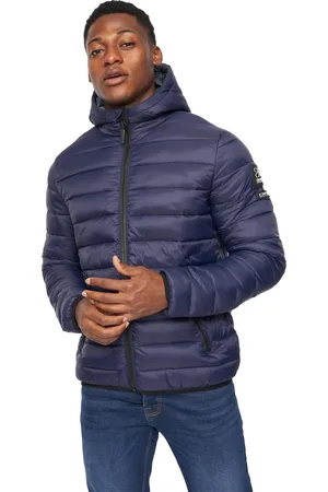 Crosshatch Heren Gattering Jas (Marine)