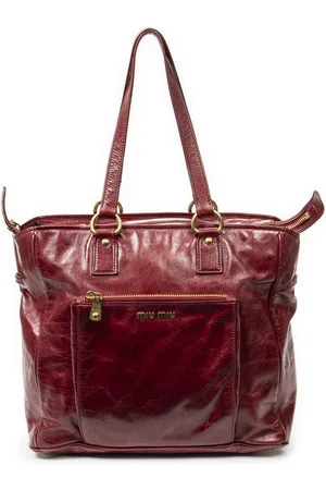 Miu Miu Front Pocket Zip Shopper Schoudertas