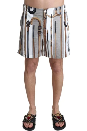 Dolce & Gabbana Bik1070 Wandelstokkenprint Voor Heren Zwemshorts